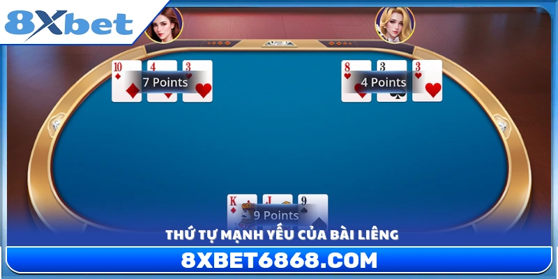 Sức mạnh các bộ bài trong cách chơi liêng 8xbet